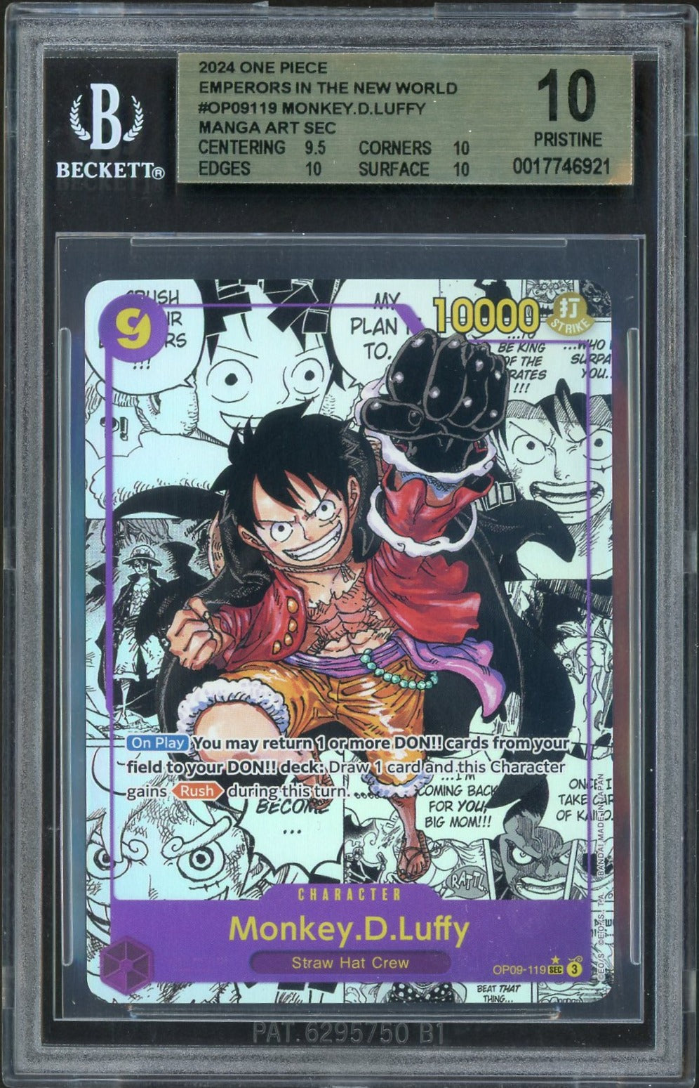 2024 Monkey D. Luffy - Manga - Emperors in the New World - BGS 10