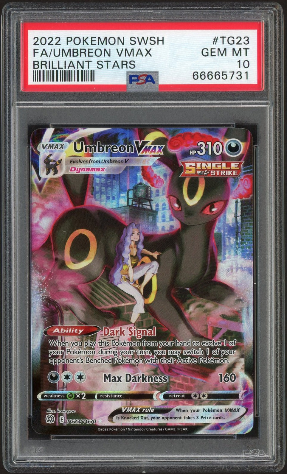 2022 Umbreon VMAX - Brilliant Stars #TG23 - PSA 10